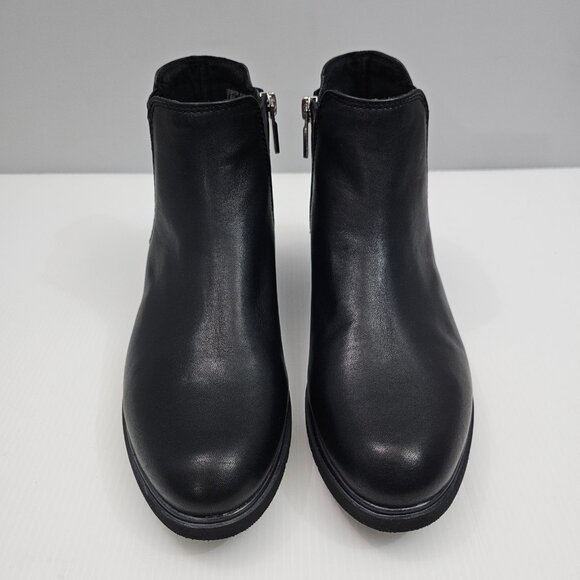 Munro Leighton Ankle Bootie Womens 7.5 NARROW Black Leather Chelsea Comfort - Picture 5 of 14